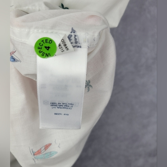 chaps easy care mens surf button up Cotton Coast Beachy Summer shirt Size M - Picture 10 of 10